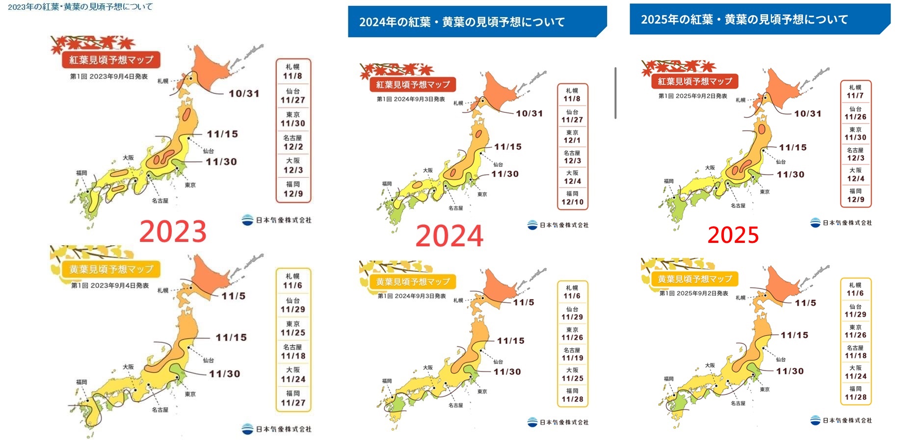 【2025賞楓】日本紅葉黃葉見頃予想整理