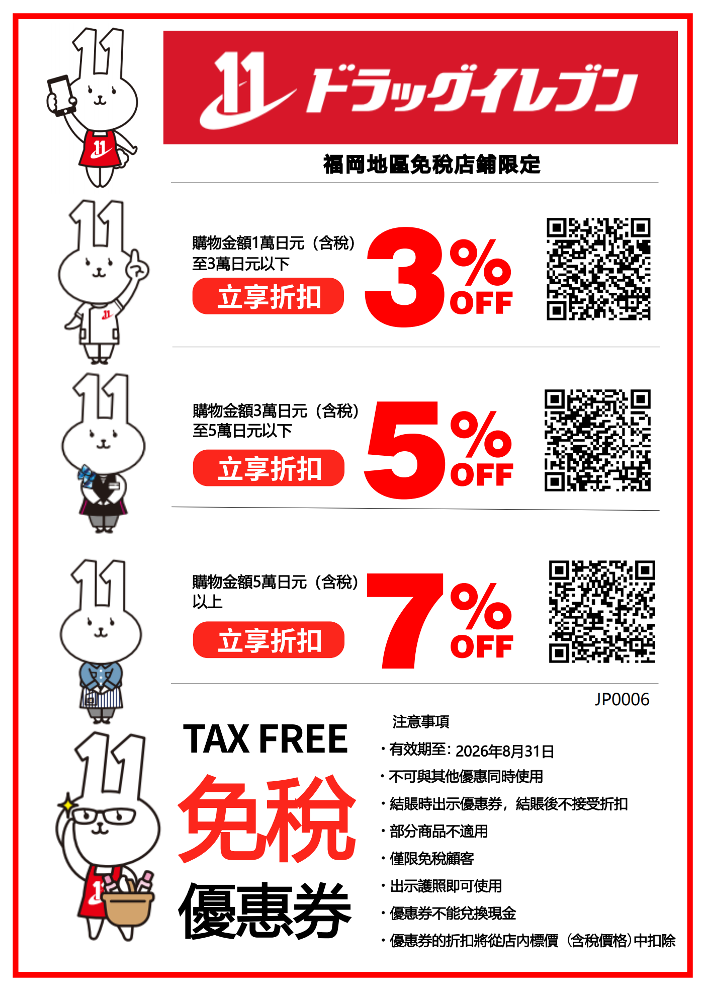 【Drug Eleven 優惠券】九州藥妝店推薦