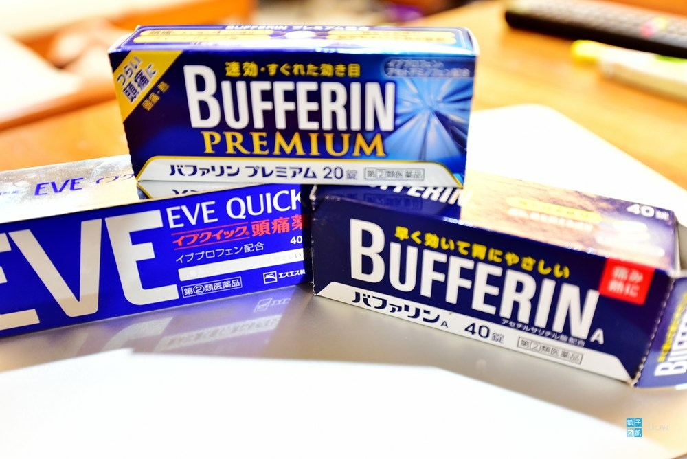 【日本常見的消炎止痛藥】EVE/BUFFERIN/Norshin Pure/Tylenol，各種外盒包裝的差別？